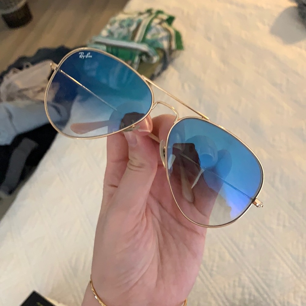 Authentic raybans - blue ombre